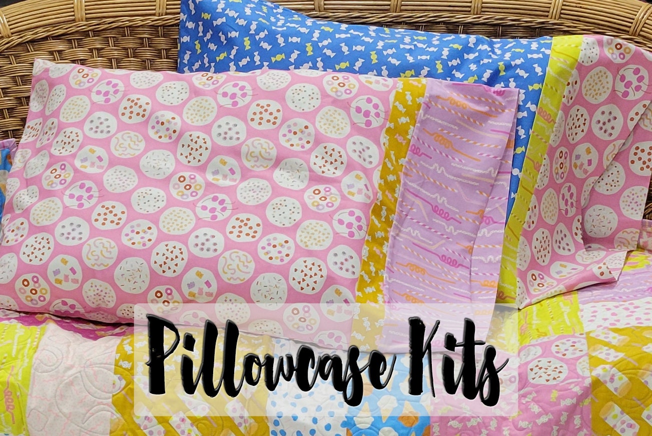 Pillowcase Kit: Strawberries in Citron Pillowcase Kit: Strawberries in Citron