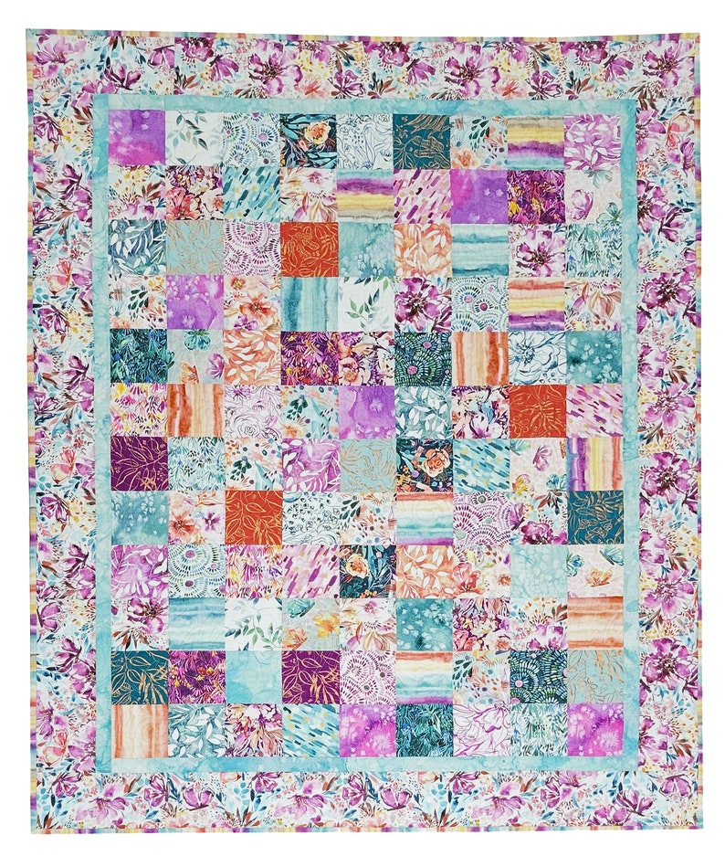 Easy Quilt Kit Beginner Quilt Kit Throw Quilt Kit Patchwork Etsy