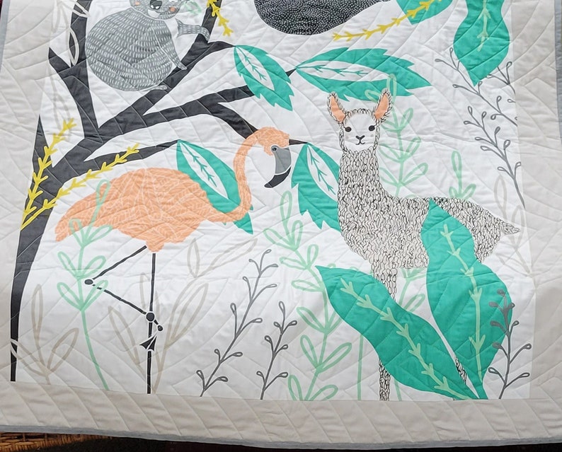 Easy Baby Quilt Kit Beginner Quilt Kit Zoology Quilt Kit Etsy