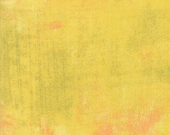Grunge by Basic Grey, Moda Quilting Cotton, Quilting Fat Quarter, Grunge Basics Collection, Yellow Blender Fabric, Curry Grunge