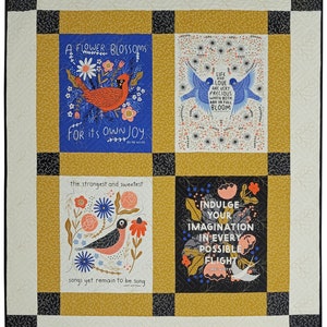 Moda Panel Quilt Kit, Easy Quilt Kit, Beginner Quilt Kit, Throw Size ...