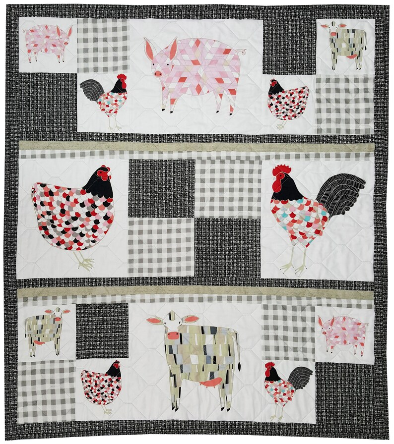 Farm Animal Quilt Kit Farm Animal Nursery Quilt Kit Easy Etsy