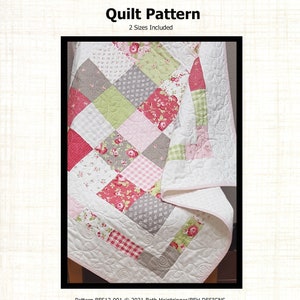 Quilt Pattern, Charm Pack Quilt Pattern, Beginner Quilt Pattern, Easy Quilt Pattern, Baby Quilt Pattern, Throw Quilt Pattern image 2