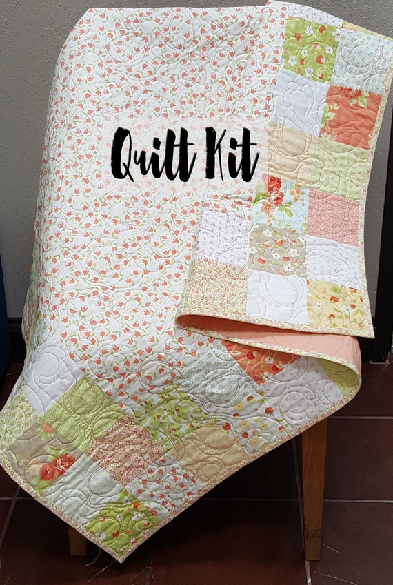 Easy Quilt Kit Quilt Kit for Beginner Baby Girl Quilt Kit Etsy