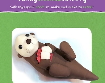 Funky Friends Factory, Stuffed Doll Pattern, Stuffie Pattern, Pauline McArthur Pattern, FFF Printed Pattern, Oscar the Otter