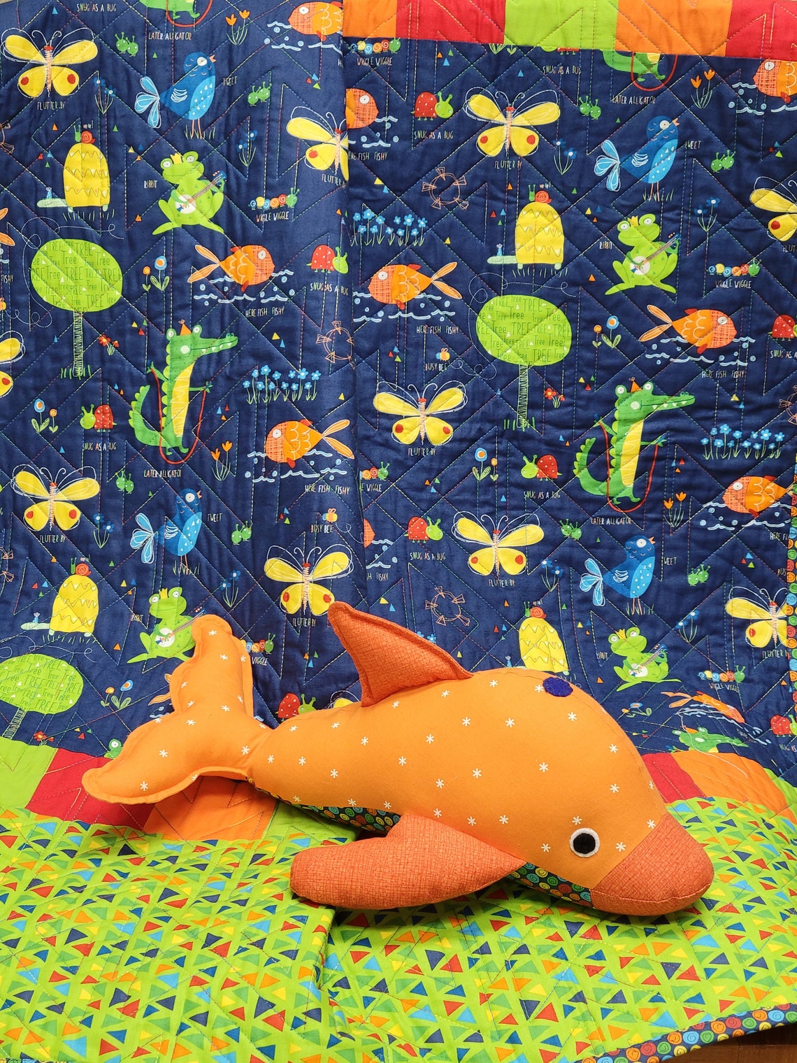 Later Alligator Quilt Kit Beach Baby Nursery Quilt Kit Baby Etsy