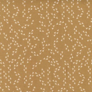 Moda Quilting Cotton, Quilting Fat Quarter, Birdsong Collection, Gingiber for Moda, Dark Gold Blender Print Fabric