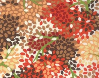 Moda Quilting Cotton, Quilting Fat Quarter, Canopy (Trees) in Sunset (Brown, Orange and Tan), Chirp Chirp Collection, Momo for Moda