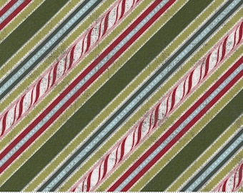 Moda Quilting Cotton, Quilting Fat Quarter, Peppermint Bark Collection, Basic Grey for Moda, Winter Holiday Candy Cane Stripe Print Fabric