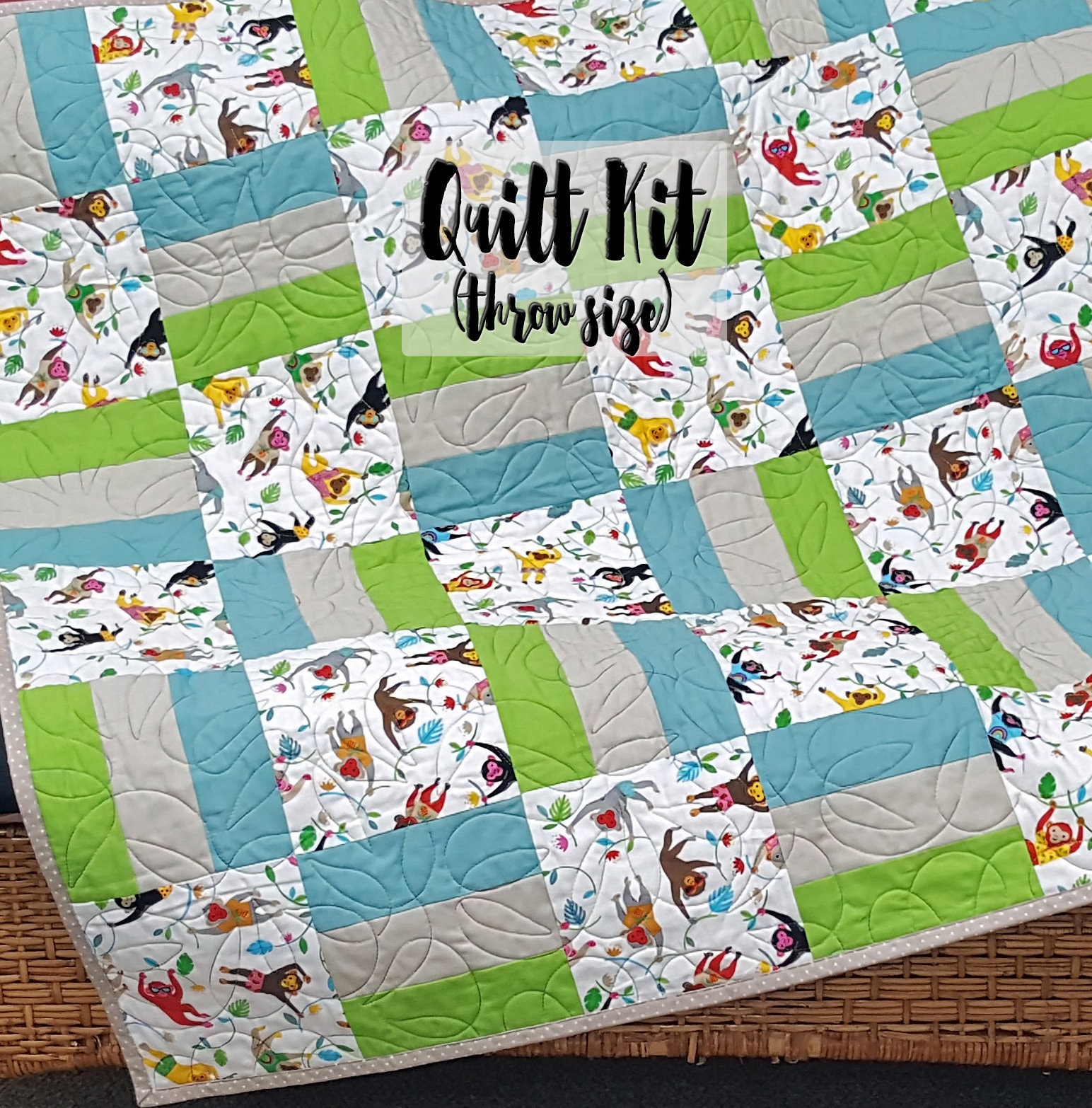 Charm Pack Quilt Easy Quilt Kit Patchwork Quilt Kit Quotation Quilt Kit