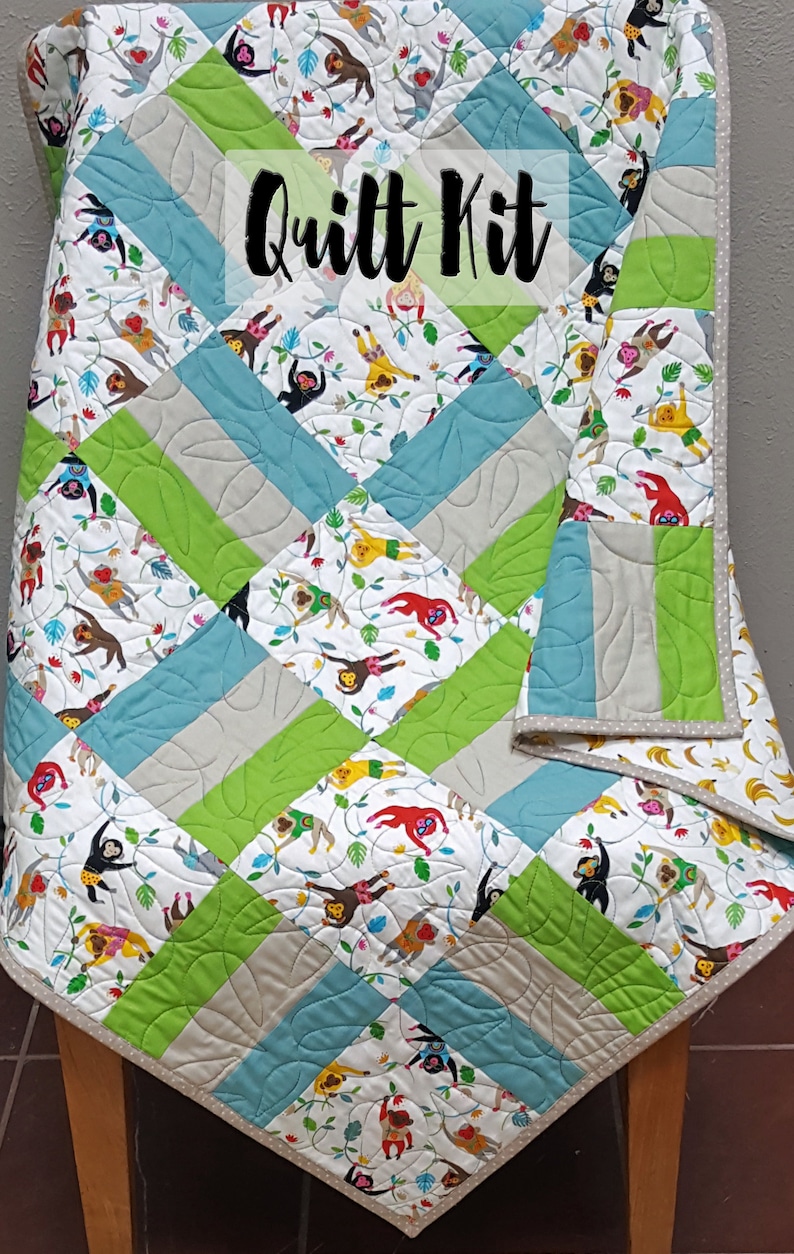 Easy Quilt Kit Beginner Quilt Kit Baby Boy Quilt Kit DIY Etsy