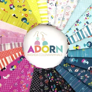 Moda Charm Pack, voorgesneden vierkanten van 5 inch, quiltpakket, Charm Pack stoffen, Moda Precuts, Precuts quilten, Adorn Collection, Ruby Star