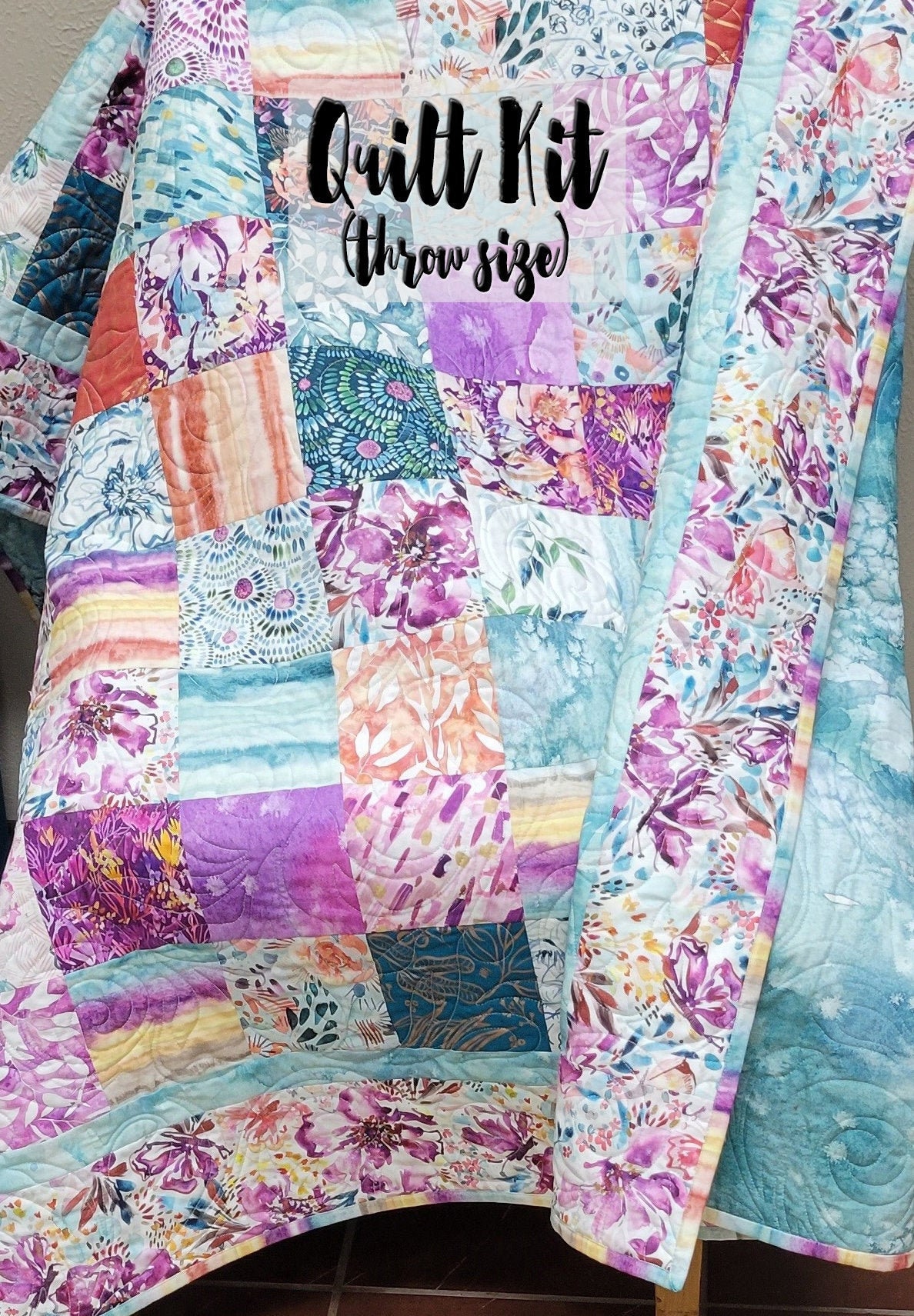 Charm Pack Quilt Easy Quilt Kit Patchwork Quilt Kit Quotation Quilt Kit