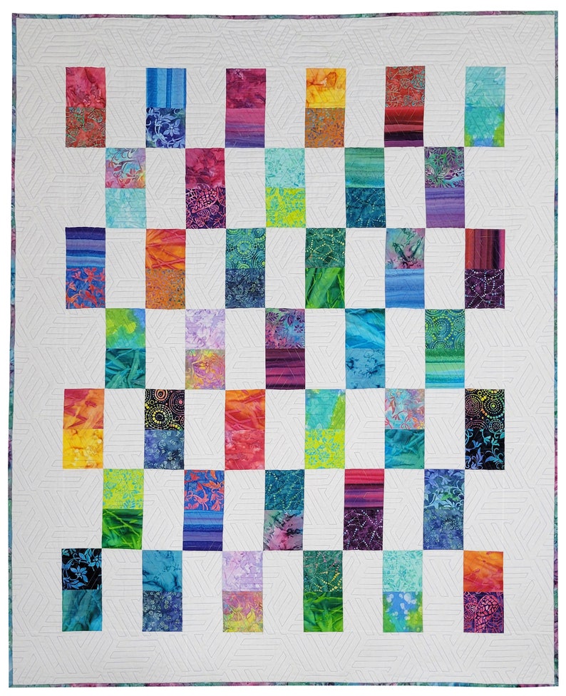 Easy Quilt Kit Beginner Quilt Kit Throw Quilt Kit Patchwork Etsy