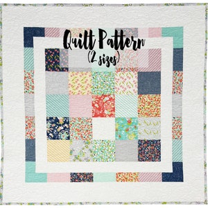 Digital Quilt Pattern, Charm Pack Quilt Pattern, Beginner Quilt Pattern, Easy Quilt Pattern, Baby Quilt Pattern, Throw Quilt Pattern