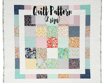 Digital Quilt Pattern, Charm Pack Quilt Pattern, Beginner Quilt Pattern, Easy Quilt Pattern, Baby Quilt Pattern, Throw Quilt Pattern