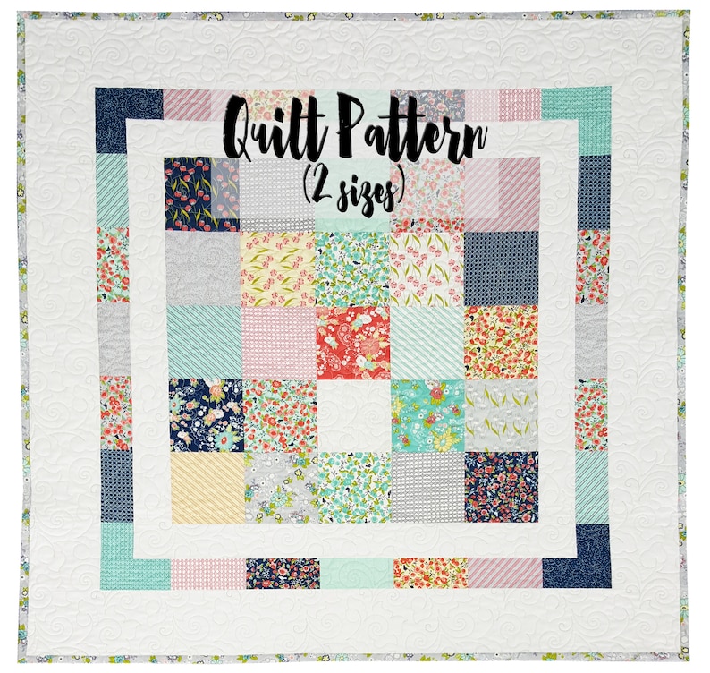 Quilt Pattern, Charm Pack Quilt Pattern, Beginner Quilt Pattern, Easy Quilt Pattern, Baby Quilt Pattern, Throw Quilt Pattern image 1