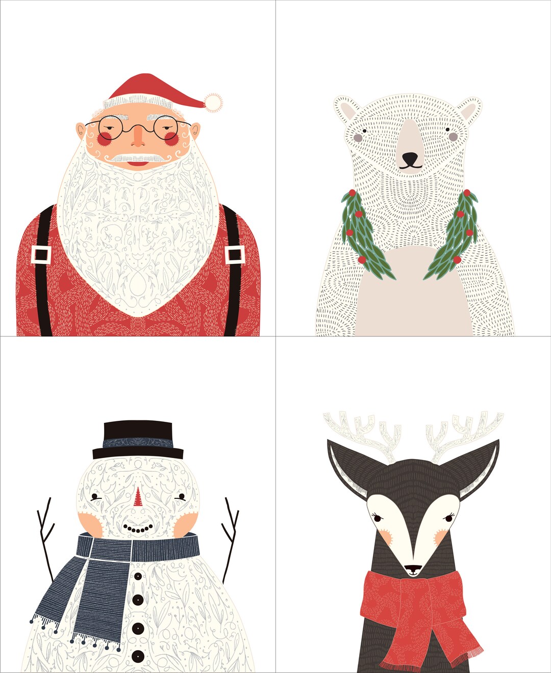 Gingiber Holiday Artwork Print Panel, Moda Quilt Panel, Christmas Motif ...