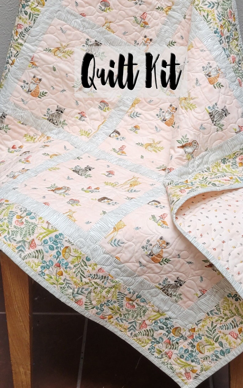 Baby Girl Quilt Kit Easy Quilt Kit Beginner Quilt Kit Etsy