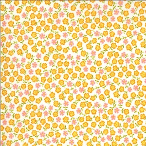 Moda Quilting Cotton, Quilting Fat Quarter, Maureen McCormick for Moda, Blooming Bunch Collection, Small Floral Print Fabric