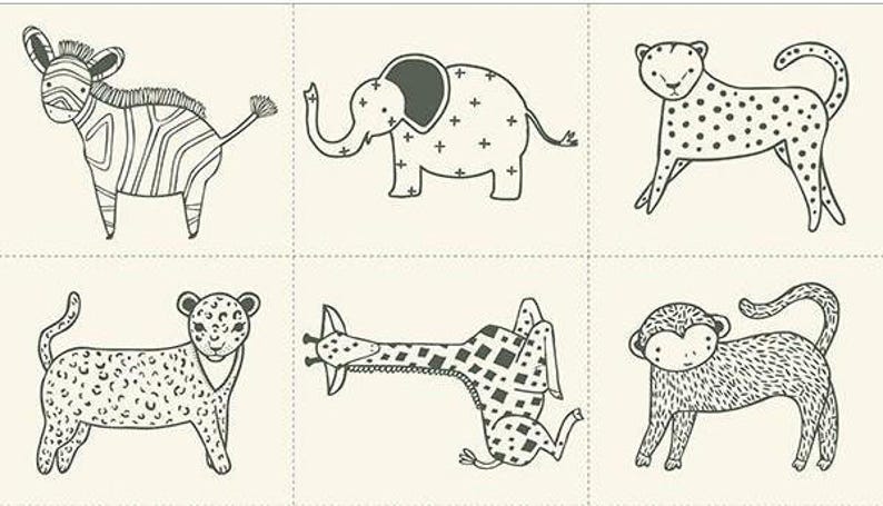 Quilt Kit for Infant-Toddler Quilt in Black and Cream Prints from the Savannah Collection by Gingiber