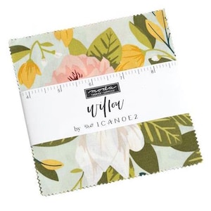 Moda Charm Pack, Pre Cut 5&quot; Squares, Quilting Charm Pack, Charm Pack Fabrics, Moda Precuts, Quilting Precuts, Willow Collection, 1 Canoe 2