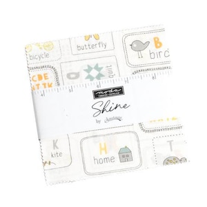 Moda Charm Pack, voorgesneden vierkanten van 5 inch, quiltpakket, Charm Pack stoffen, Moda Precuts, Precuts quilten, Shine Collection, Sweetwater