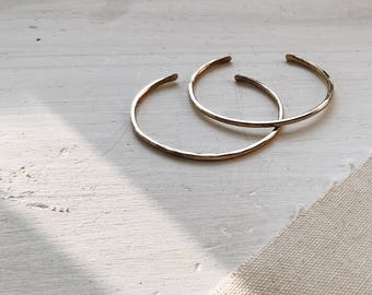 Simple Brass Stacker | Hammered Stacking Bracelet | Minimalist Cuff