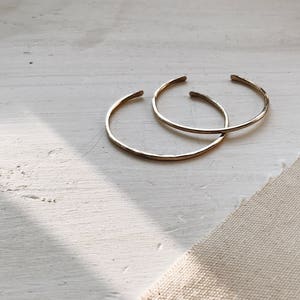 Simple Brass Stacker | Hammered Stacking Bracelet | Minimalist Cuff