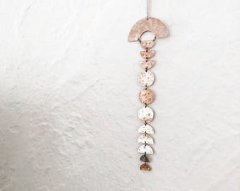 MOONBOW Wall Totem // Brass Moons Geometric Wall Hanging