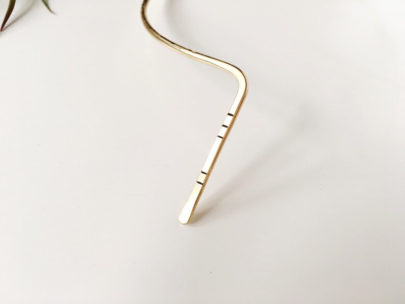 GLYPH Minimal Collar Necklace Choker Neck Cuff Minimalist Brass Jewelry image 3