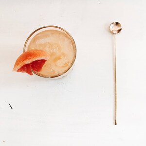 Brass Cocktail Bar Spoon // Hand-forged Minimal Barware image 7