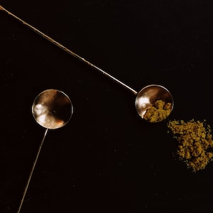 Brass Tea Spice Spoon // Minimal Gold Teaspoon image 5