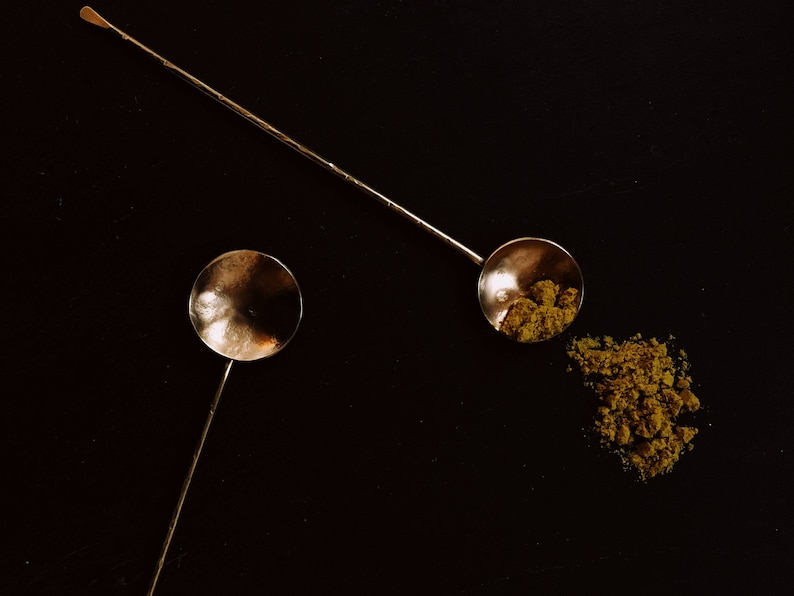 Brass Tea Spice Spoon // Minimal Gold Teaspoon image 5