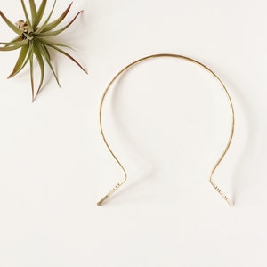 GLYPH Minimal Collar Halskette | Choker Halsmanschette | Minimalistischer Messingschmuck
