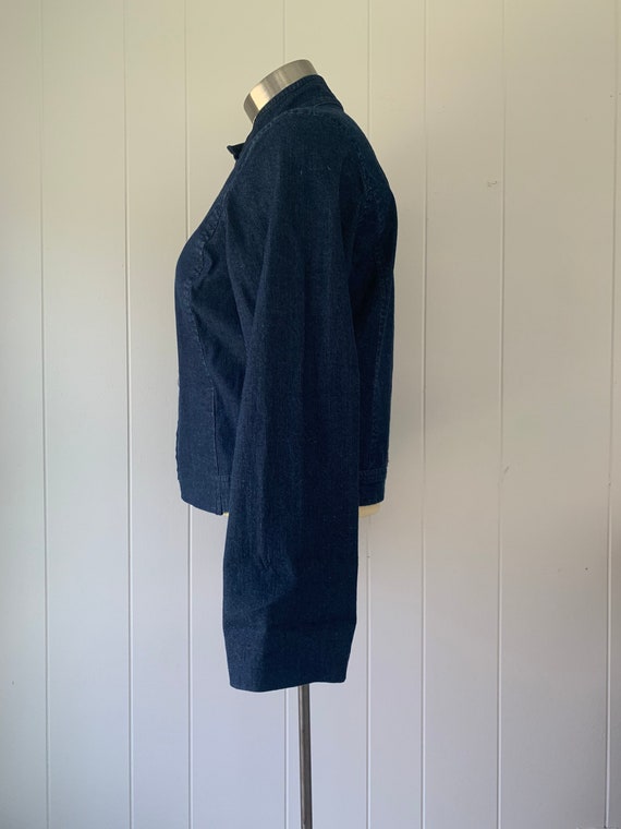 Minimalist Cropped Denim Jacket Vintage Eileen Fi… - image 6