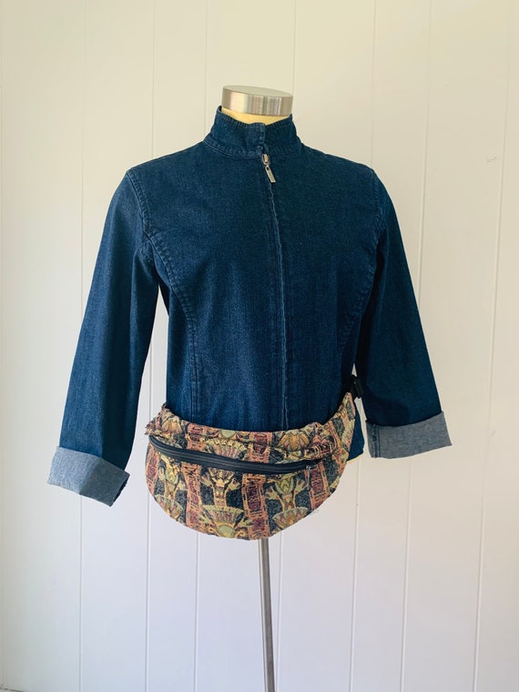 Minimalist Cropped Denim Jacket Vintage Eileen Fi… - image 8