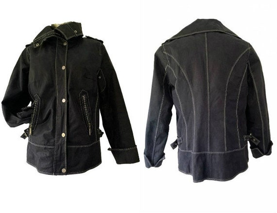 Vintage Distressed Leather Moto Jacket - image 1