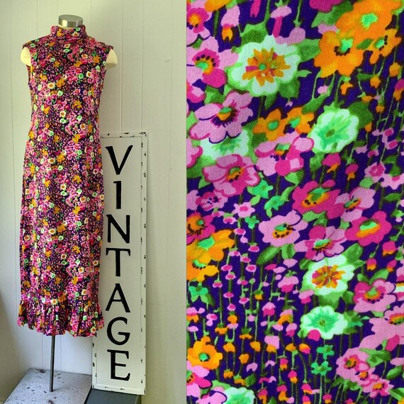 Leslie Fay MOD Floral Maxi Dress