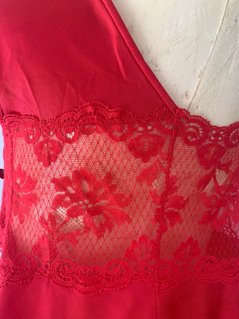 1970s Vanity Fair Red Lace Camisole Size 34 - Etsy