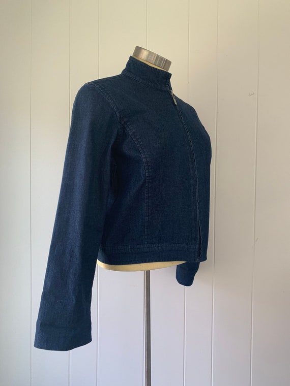 Minimalist Cropped Denim Jacket Vintage Eileen Fi… - image 5