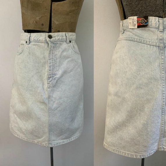Sasson Denim Jean Skirt 1980s Grunge New Deadstock