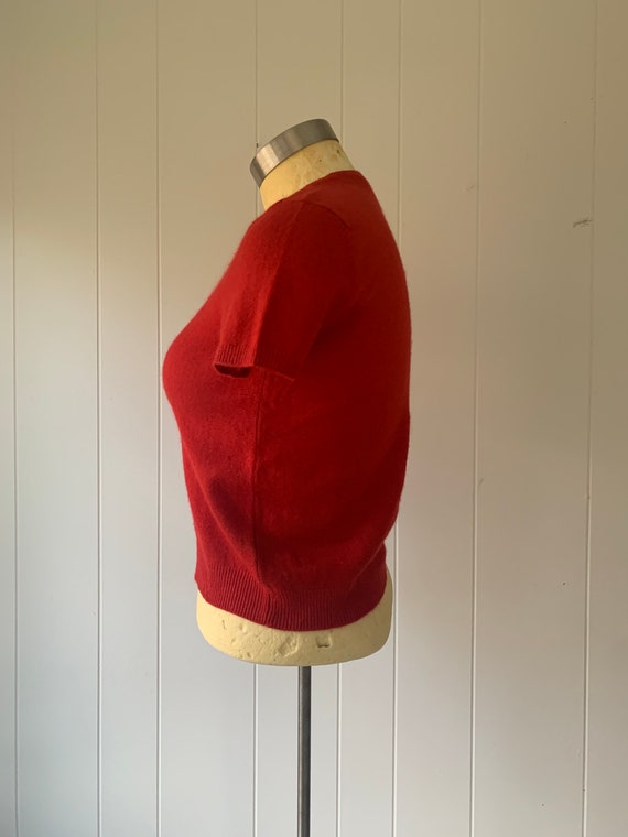 DKNY Red Knit Shell Top // 1990s Donna Karan Vint… - image 3