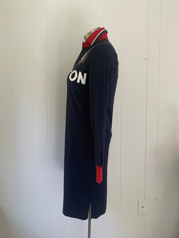 Ralph Lauren Rugby Shirt Dress // RL Blue Label Cotto… Gem