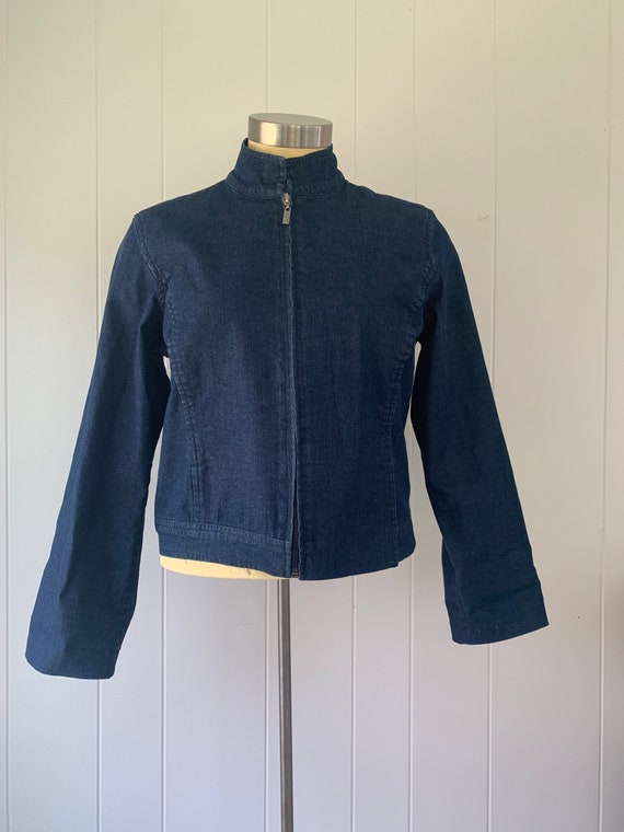 Minimalist Cropped Denim Jacket Vintage Eileen Fi… - image 3