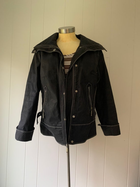 Vintage Distressed Leather Moto Jacket - image 2