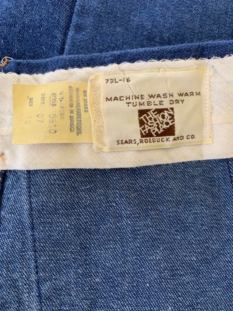 1970s Sears Denim Skirt Skort // Equipments Militaires A-line - Etsy