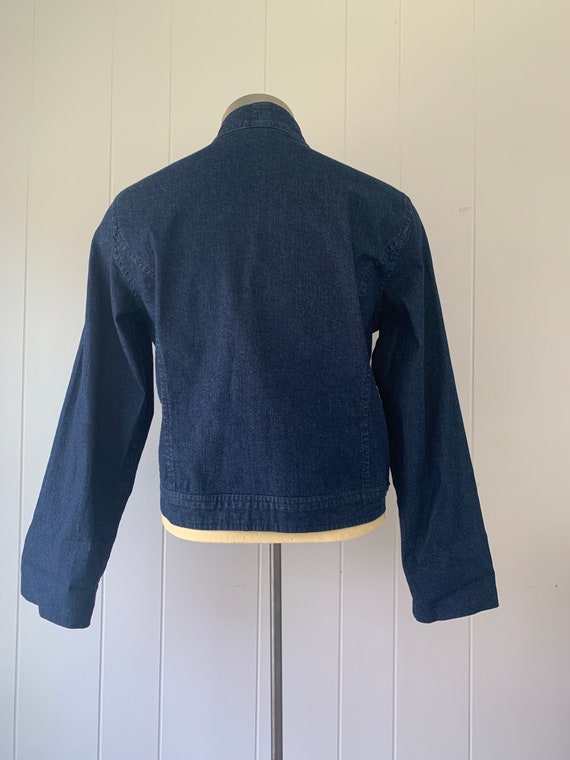Minimalist Cropped Denim Jacket Vintage Eileen Fi… - image 4