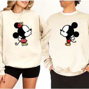 Custom Lover Mickey and Minnie Sweatshirt, Valentine Gift Hoodie, Disney Couple Disney Matching Sweater, Disney Lover Valentines Day Sweater