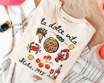 Comfort Colors® La Dolce Vita Tee, Lemon Shirt, Italy T-shirt, Coastal Granddaughter Italy Vacation Shirt, Summer Shirt, Italian Summer Tee